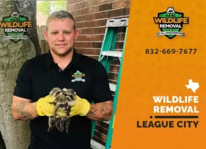 League City Wildlife Removal professional removing pest animal